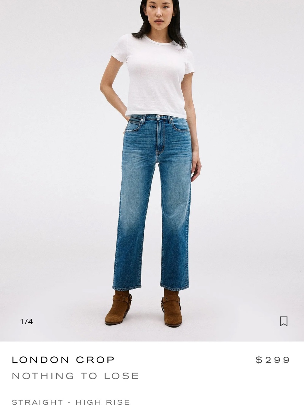 SLVRLAKE Women's Medium Blue Ankle Cropped Jeans
